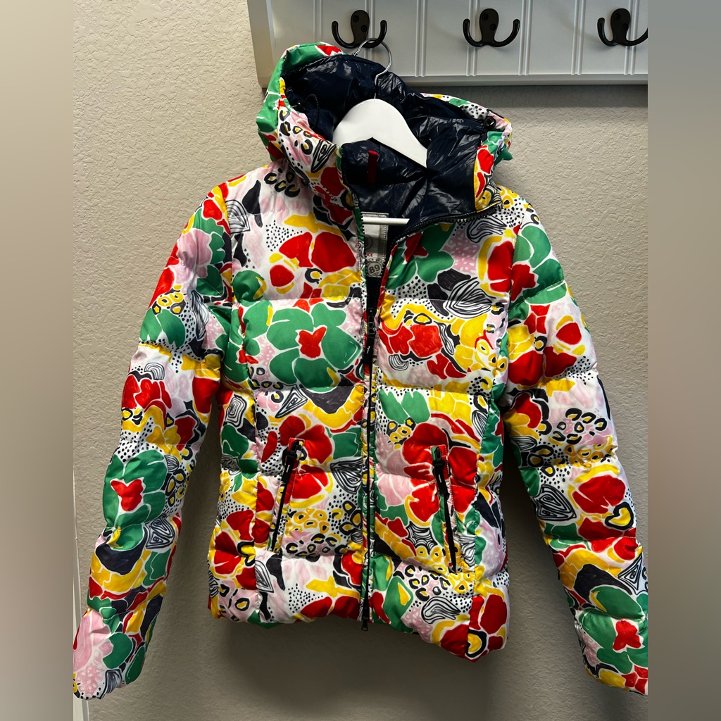 Bogner Fire + Ice Vintage Floral Print Down Ski Jacket - Size 6